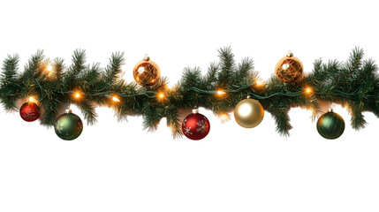 Christmas tree decorations and lights