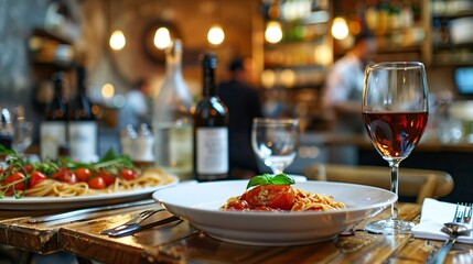 Fototapeta premium Finding the Perfect Name for Your Italian Restaurant stock photo , generative ai