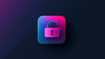 A colorful lock with a keyhole on a dark background