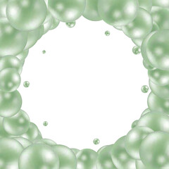 Abstract background. Vector photo frame. Colored balls. Eps 10