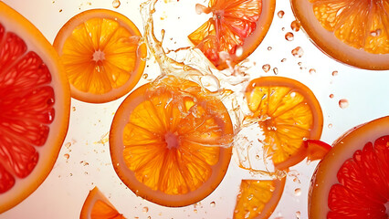 Fruit slices spinning
