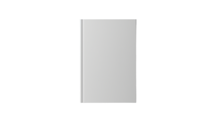 Blank White Book Mockup Isolated isolated on transparent background	
