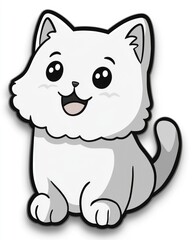 Obraz premium Cute Cartoon Cat Illustration