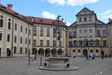 View at the castle of Nyasvizh on Belarus