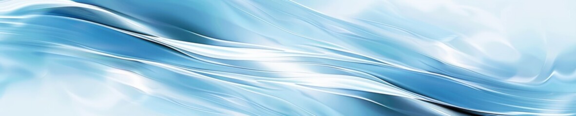 Fototapeta premium Abstract background with soft blue and white waves.
