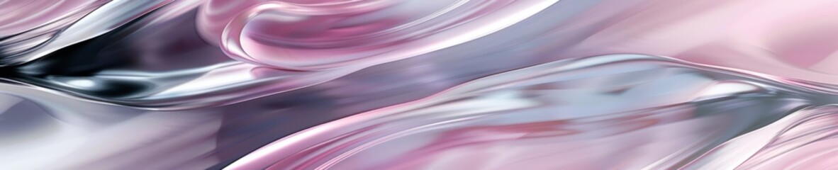 Abstract pink, silver, and grey wavy texture background.