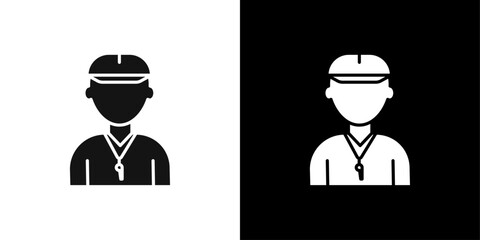Coach icon line art vector