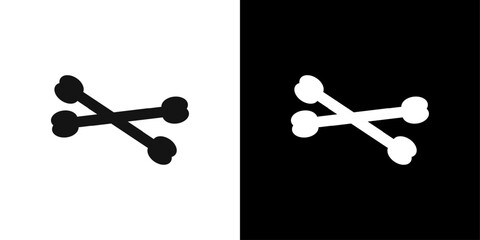 Dog bone icon line art vector