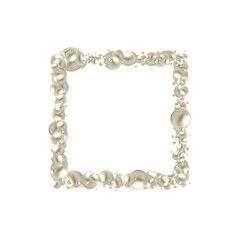 Photo frame made of silver balls. Decorative element. Eps 10