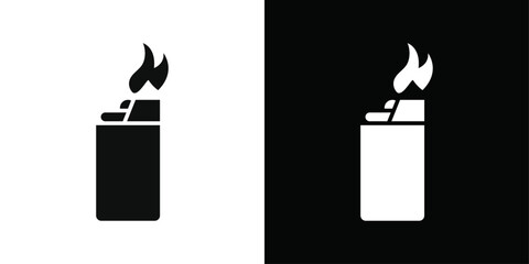 fire lighter icon line art vector