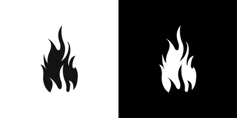 Fire icon line art vector