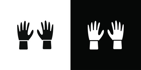 Garden gloves icon line art vector