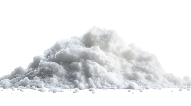 Snowdrift, snow pile hill heap stack, white winter Christmas celebration concept, isolated on white background