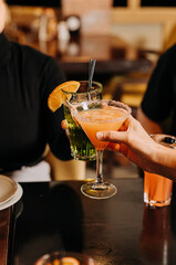Cheers to a perfect evening with colorful cocktails and good company
