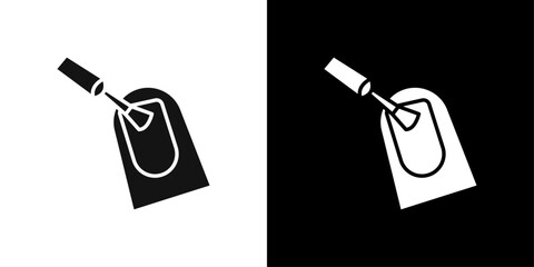 Nail care icon line art vector