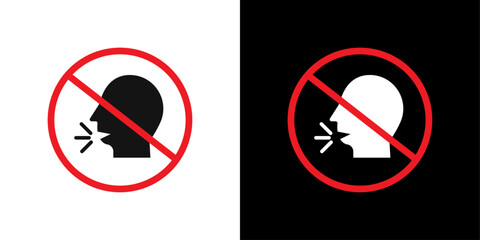 No Cough icon line art vector