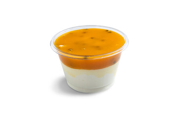 a delicious mousse dessert. Close  up