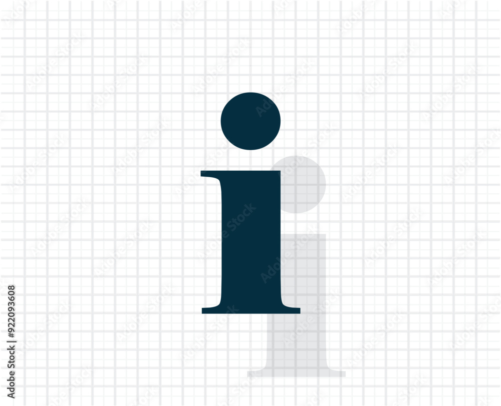 Poster vector dark color icon with shadow on light checkered background