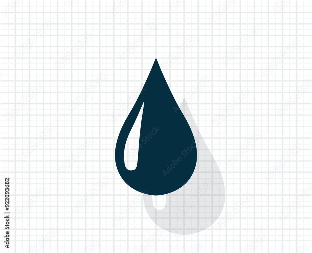 Poster vector dark color icon with shadow on light checkered background