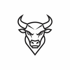 Bull head logo art vector illustrator