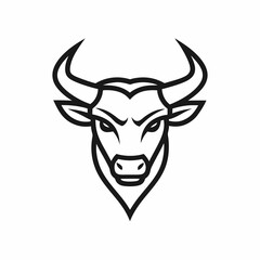 Bull head logo art vector illustrator