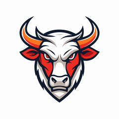 Bull head logo art vector illustrator