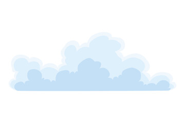 Cloud icon. Abstract white cloudscape icon symbol. Shapes in flat style. cloudy design element