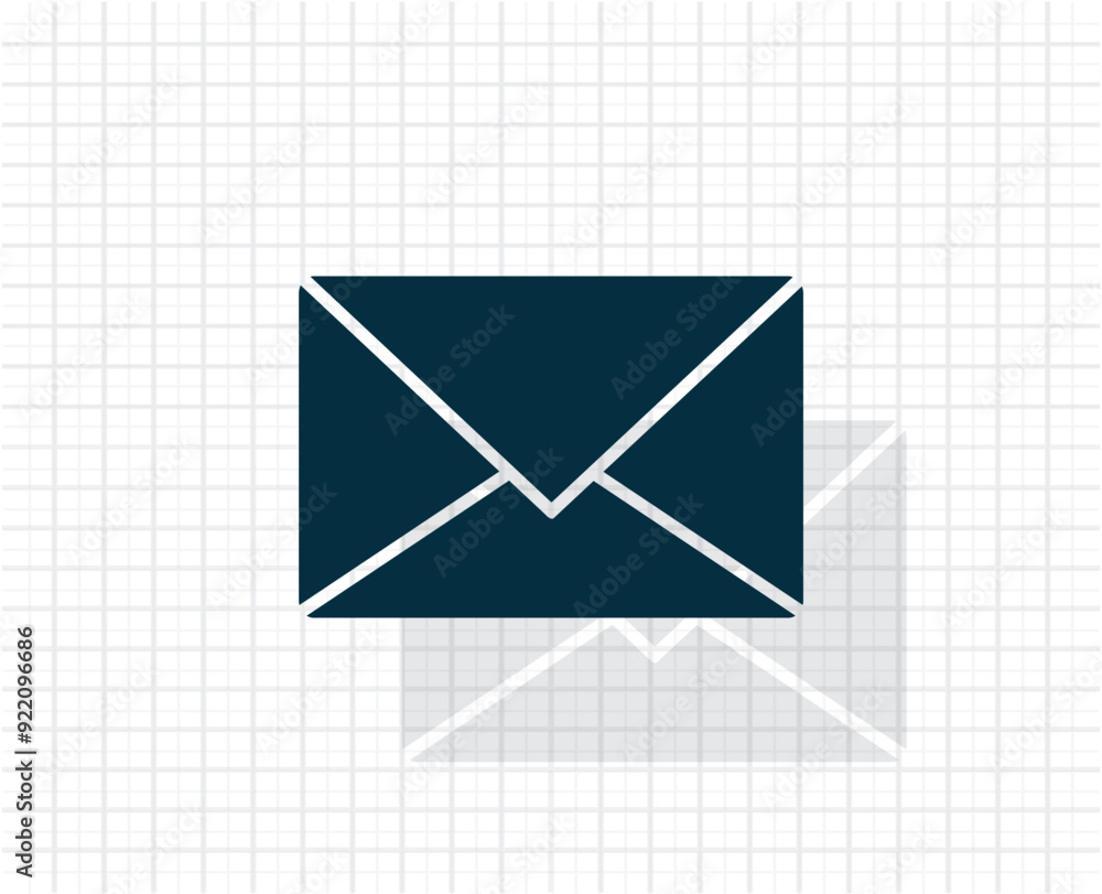 Poster vector dark color icon with shadow on light checkered background