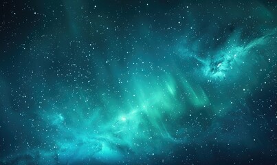 Aurora Borealis Illuminating Night Sky in Vibrant Colors Over Snowy Landscape Breathtaking Natural Display