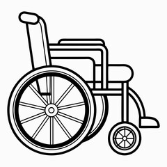 Wheelchair art vector illustrator