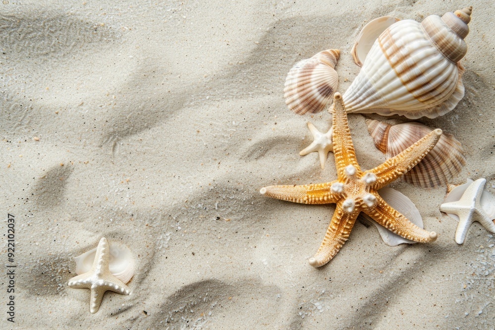 Wall mural summer invertebrate seashell outdoors.