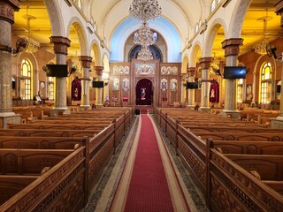 Fototapeta premium interior of the church of the holy sepulchre