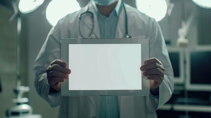 Healthcare professional holding blank X-ray sheet for analysis.