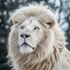 animal nature safari predator mane portrait wild exotic fur close-up powerful 