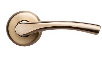 Door handle, close-up. Door handle isolated on white background.