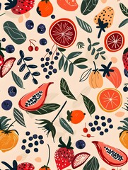 Fruit and Berry Pattern