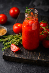 Homemade tomato sauce with spice