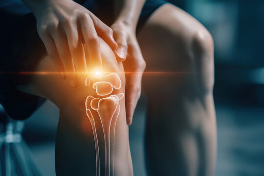 Bent Knee Joint Anatomy Visualization Human Touch