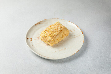 A delicious Napoleon dessert. Close-up