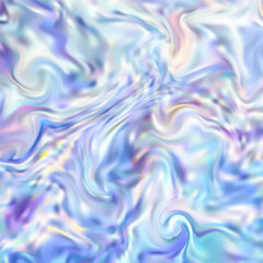 Obraz premium Abstract Holographic liquid background.Surreal trippy abstract waves background design for template with dynamic color. Holographic gradient vector . Modern wallpaper for social media, poster, banner