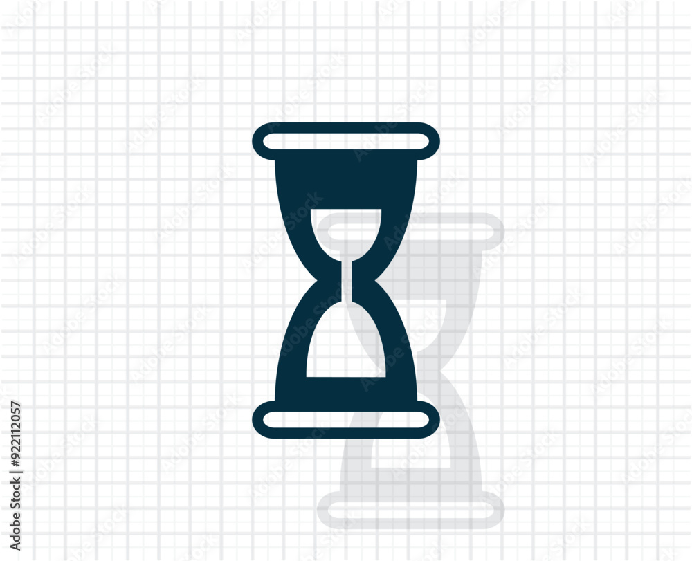 Poster vector dark color icon with shadow on light checkered background