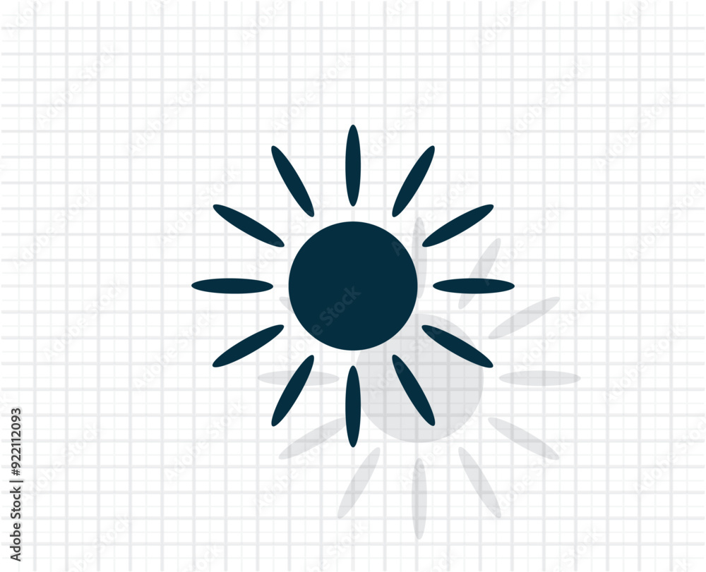 Aufkleber vector dark color icon with shadow on light checkered background