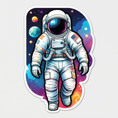 Astronaut in a spacesuit sticker 