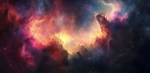 Fototapeta premium Vibrant Nebula background