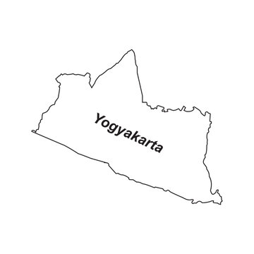 Yogyakarta map icon design