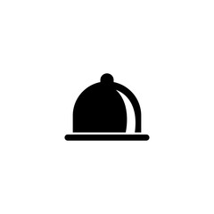 Hotel restaurant food tray filled icon, Dome food cover trendy style illustration for web and app on white background..eps