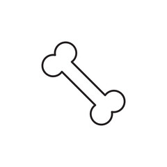 Bone outline icon,  linear style simple illustration on white background..eps
