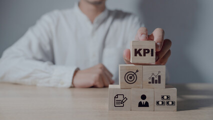 Obraz premium .Key performance indicators (KPIs) using Business Intelligence (BI) indicators to measure success against planned goals.