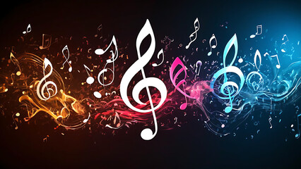 Dancing musical notes
