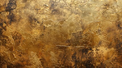 A luxurious gold foil texture background, shimmering with rich metallic hues and intricate patterns